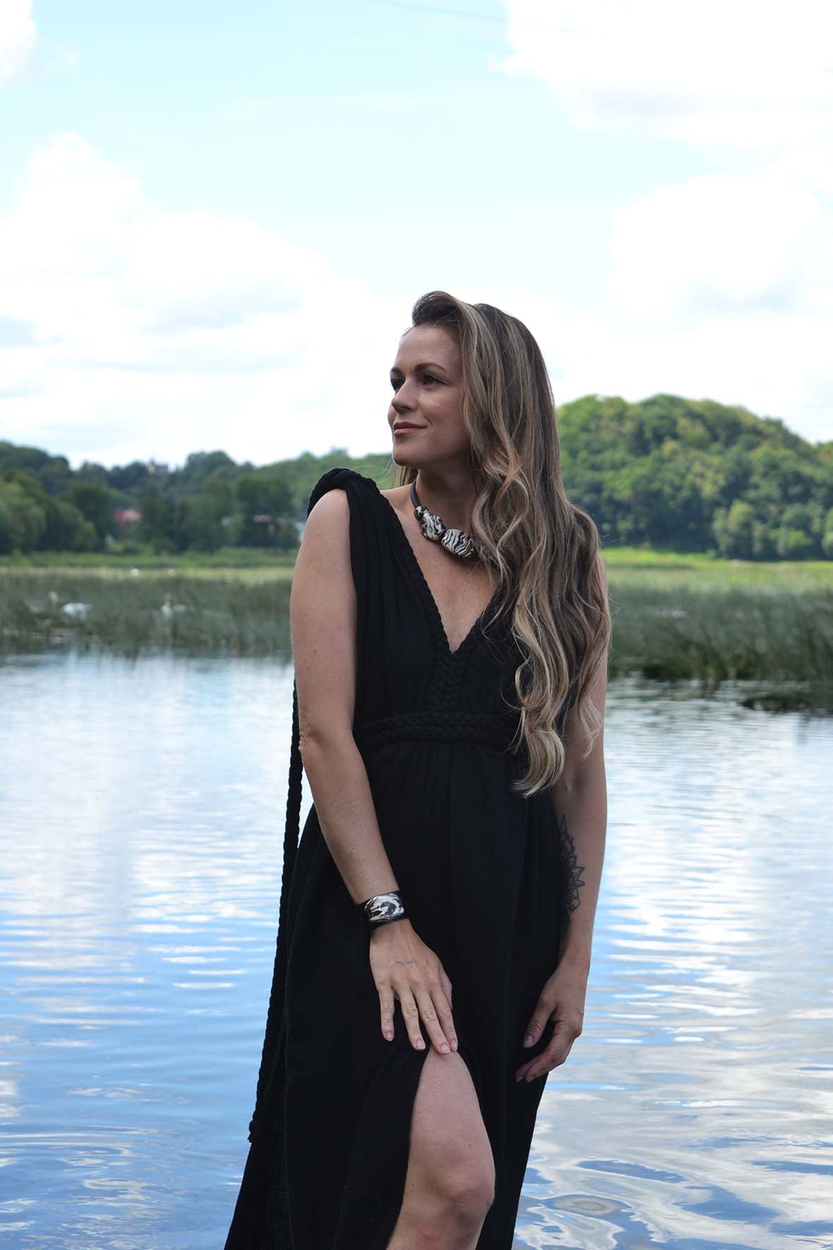 Chunky Asymmetrical Beaded Necklace