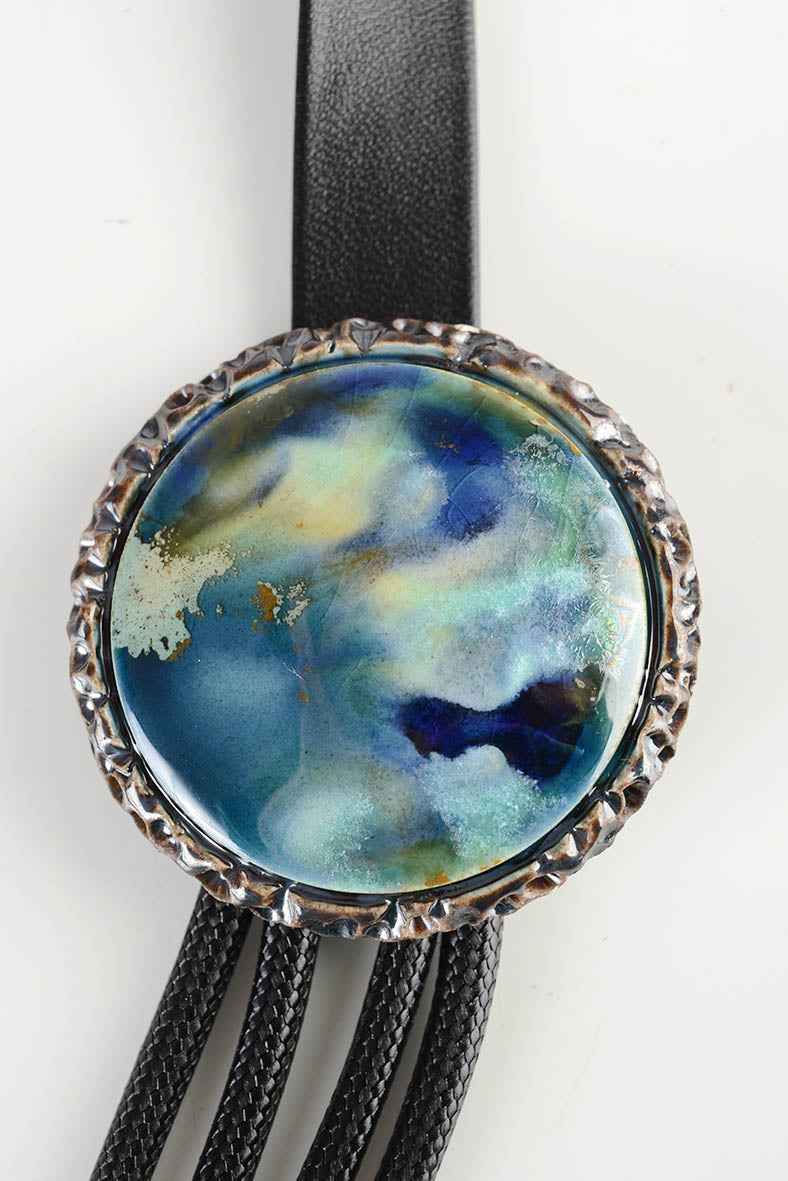 Chunky Blue Choker and Long Necklace 3-in-1