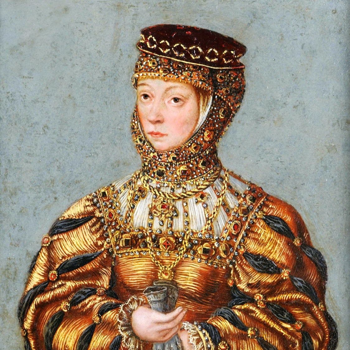 Cranach the Younger Barbara Radziwill jewelry