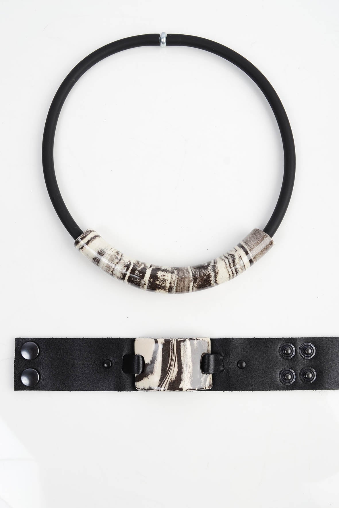 Large Marble-Look Necklace