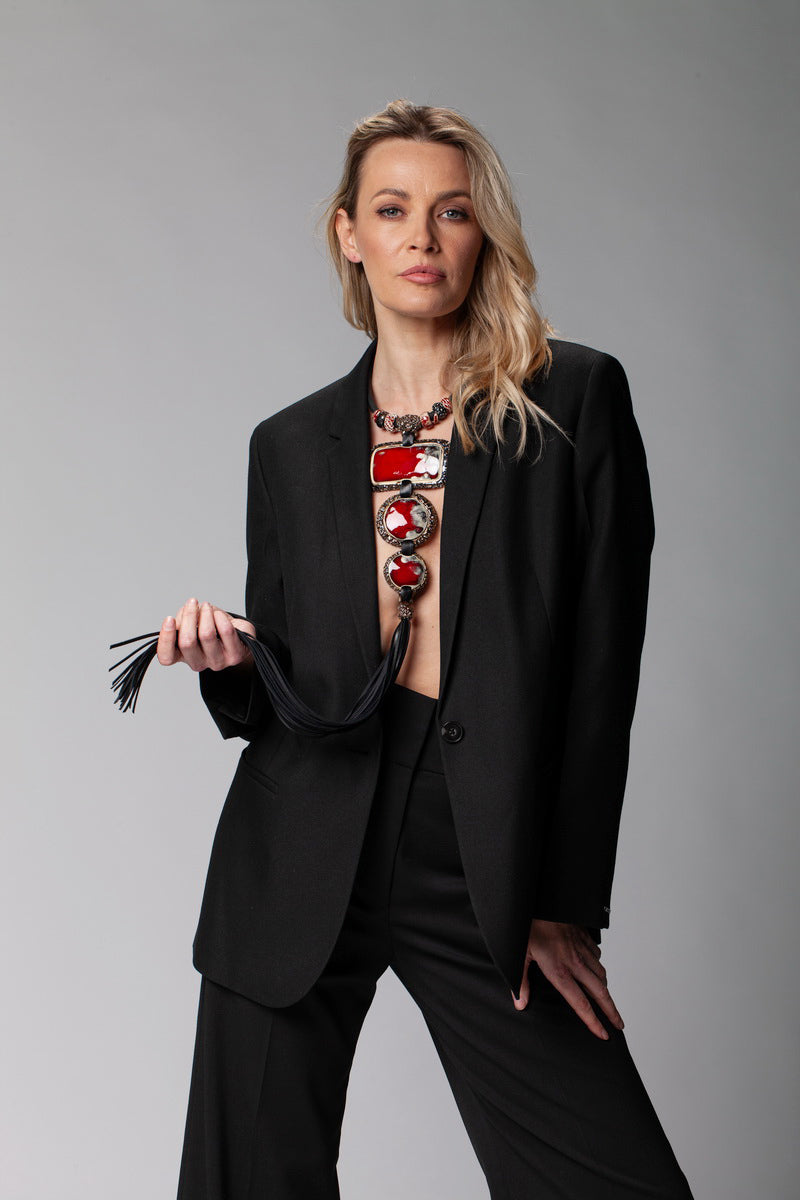 Red Large Statement Necklace