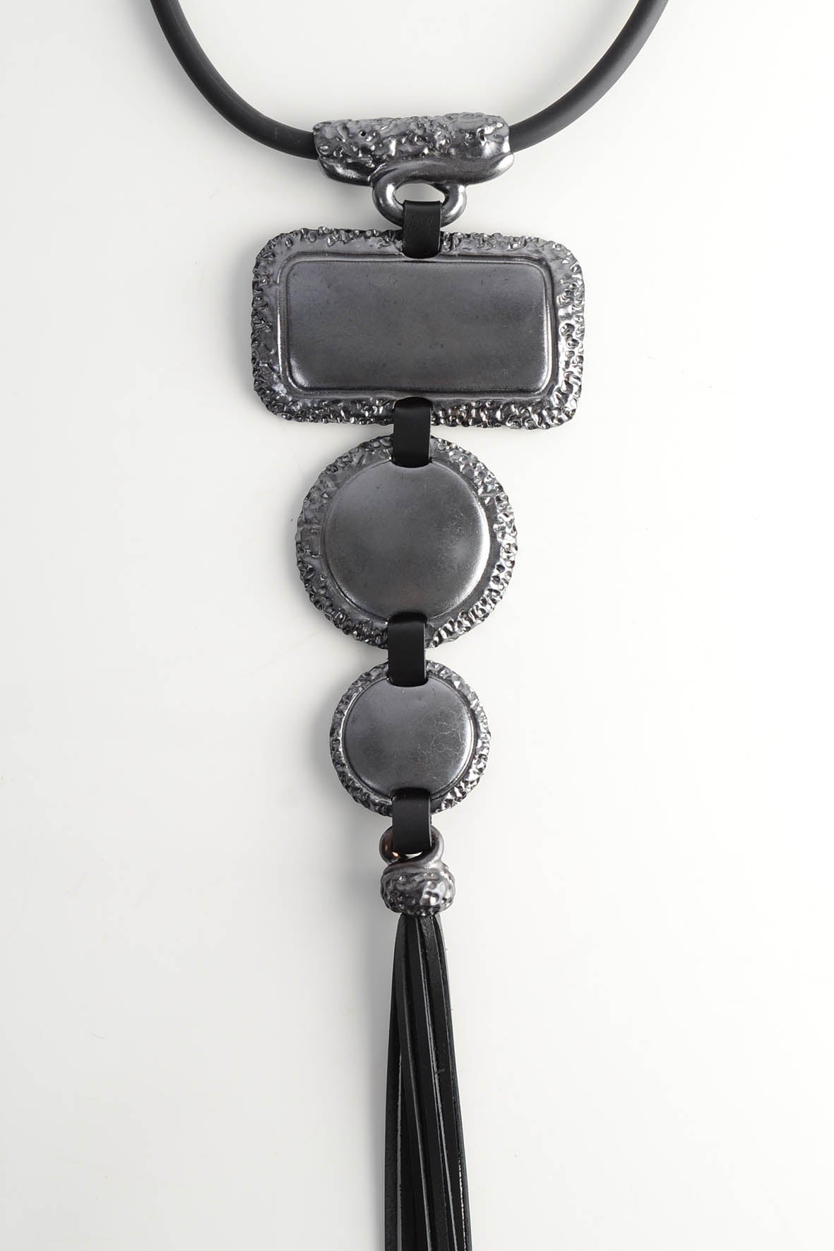 Extra Big Black Pendant Necklace