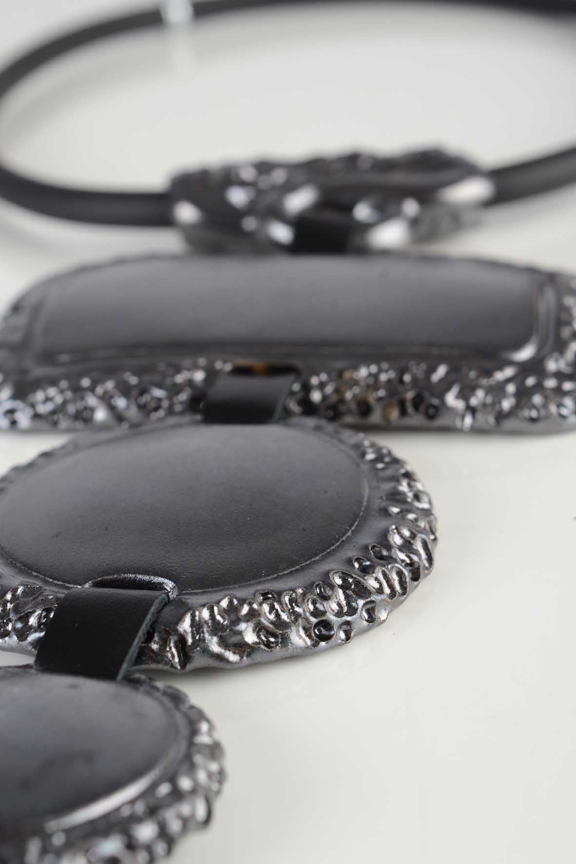 Extra Big Black Pendant Necklace