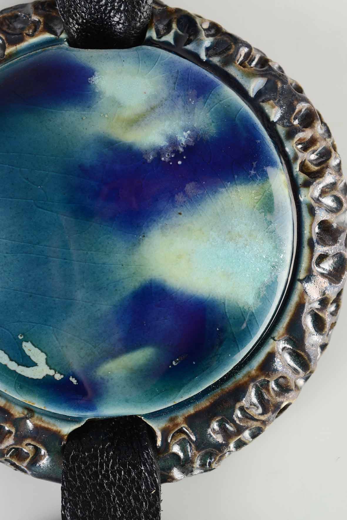 Extra Long Beaded Necklace Blue