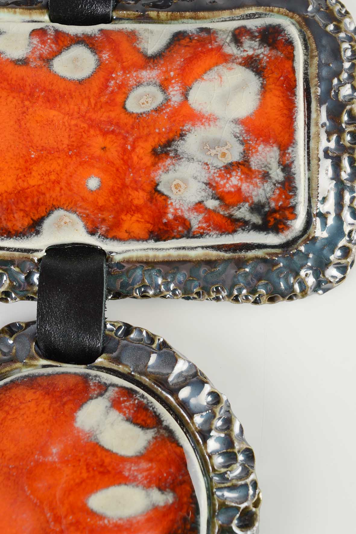 Extra Large Statement Necklace Orange Color