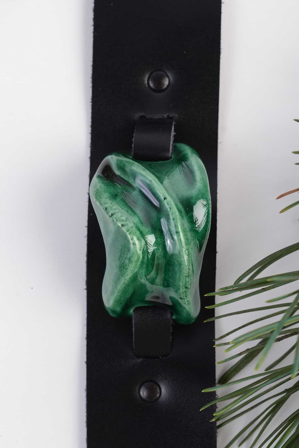 Green Leather Bracelet Women's