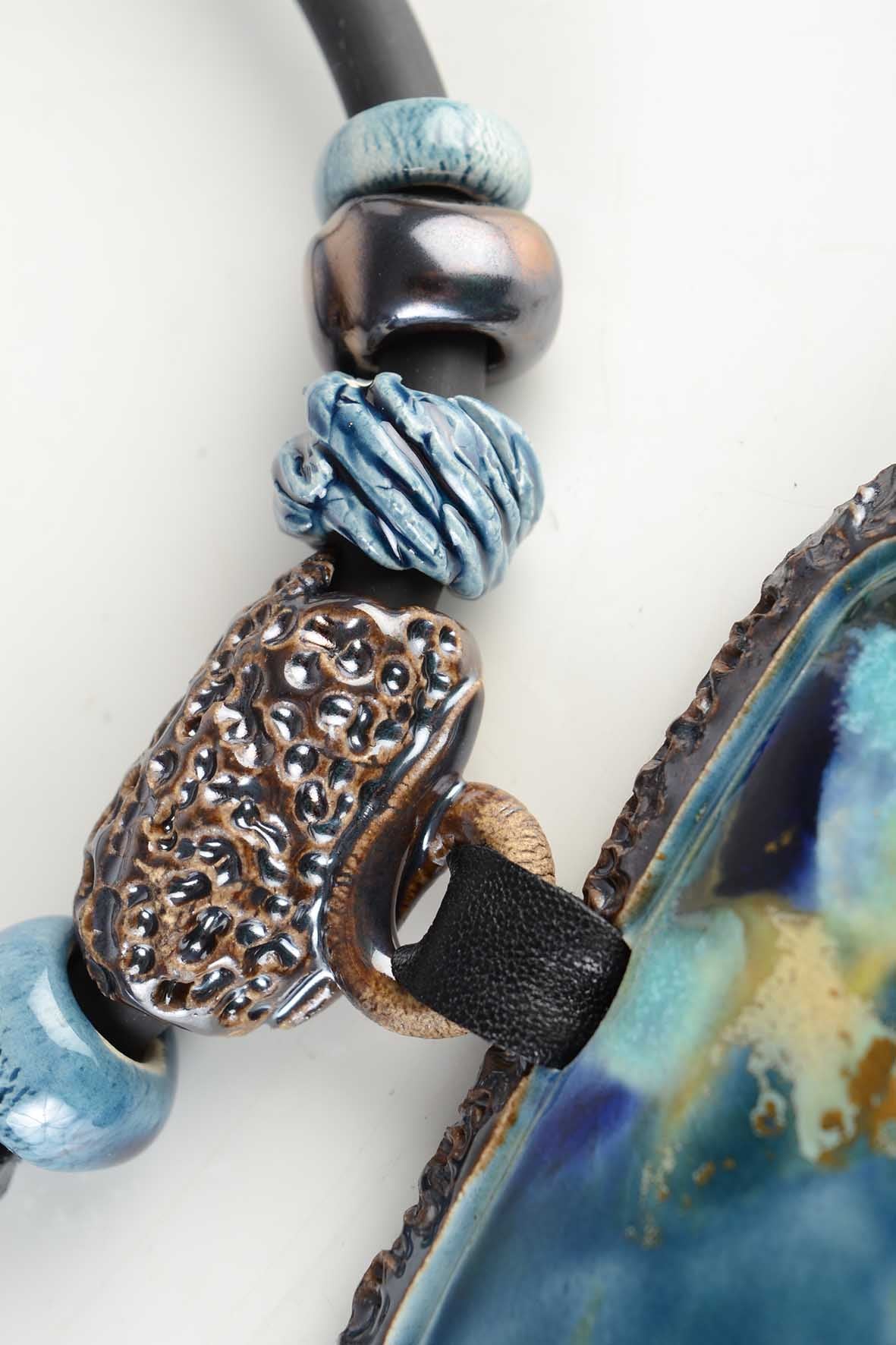 Huge Blue Pendant Necklace