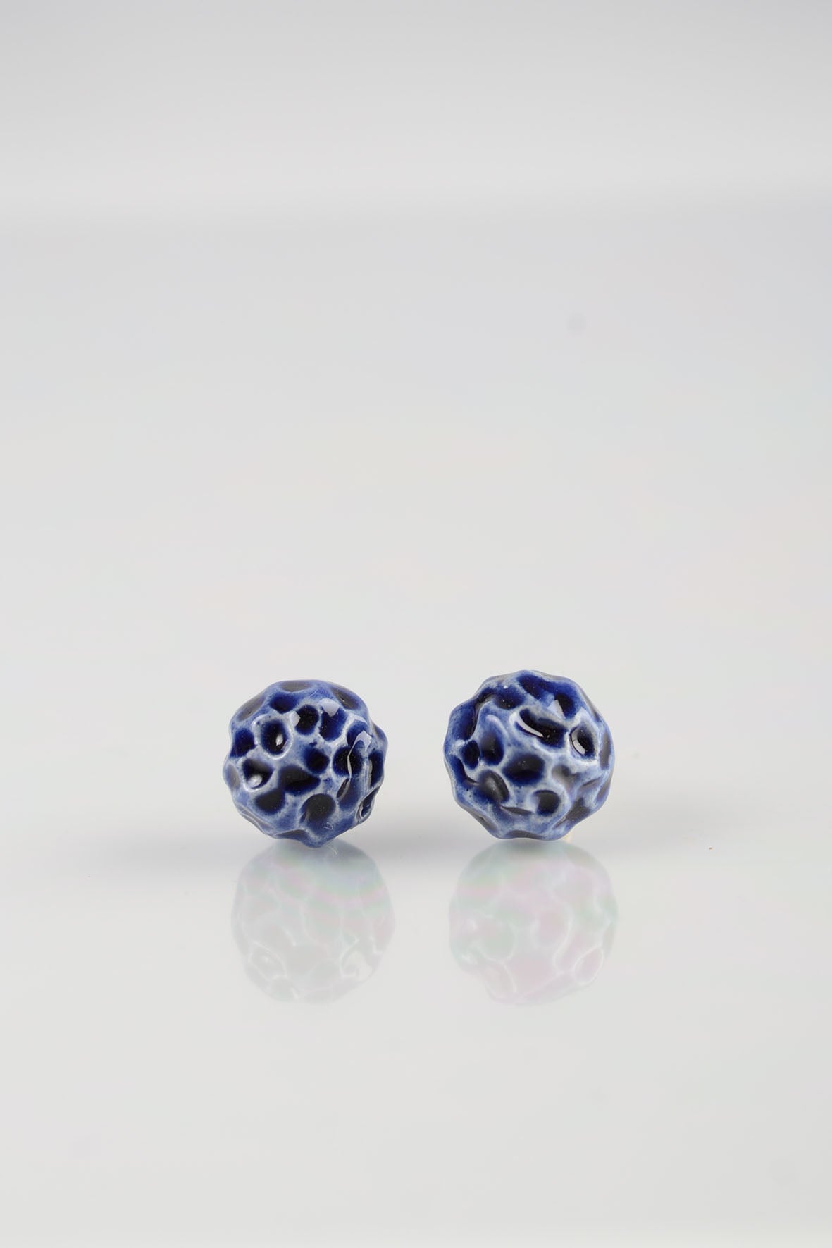 Delicate Navy Blue Earrings