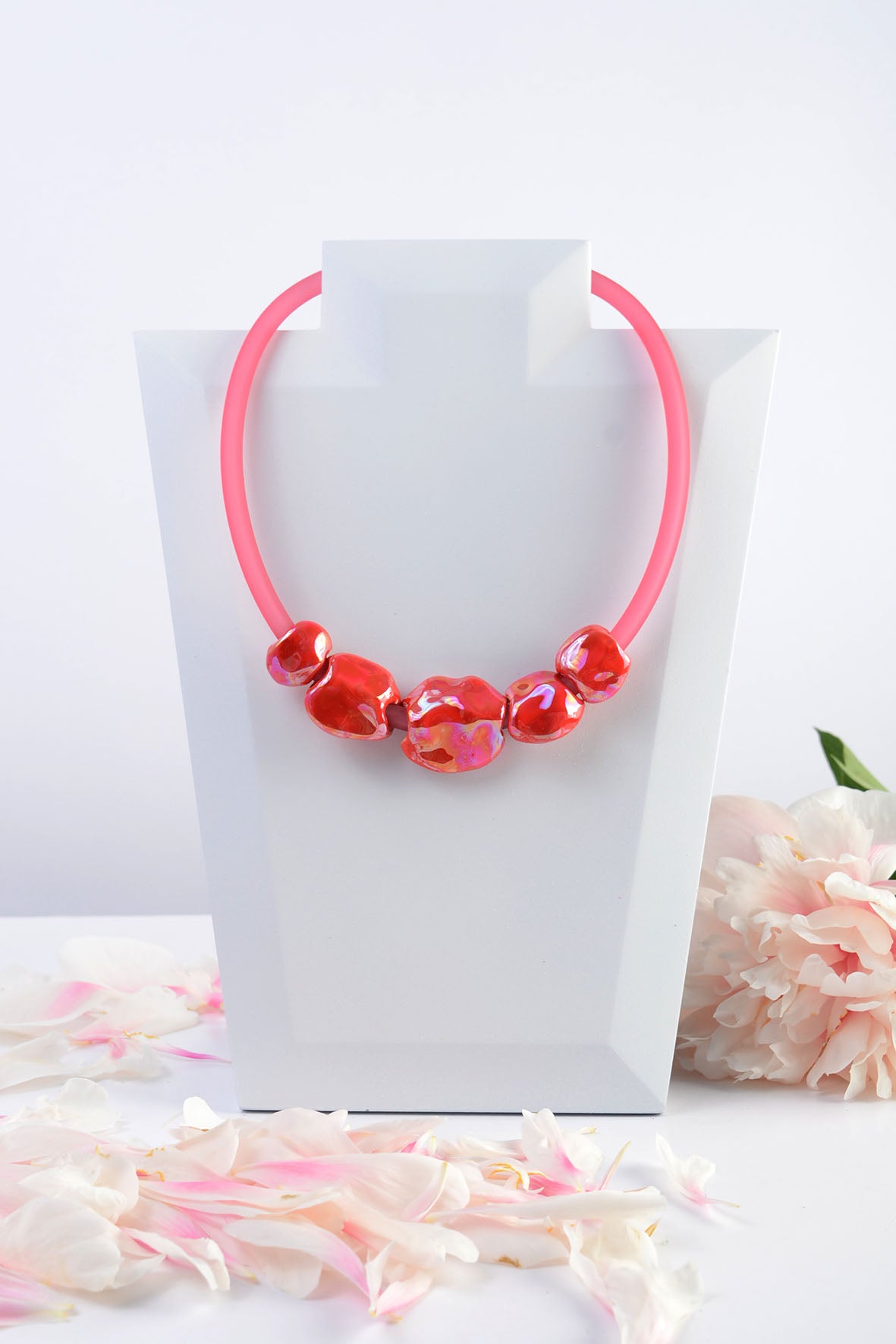 Large Red Pendant Necklace