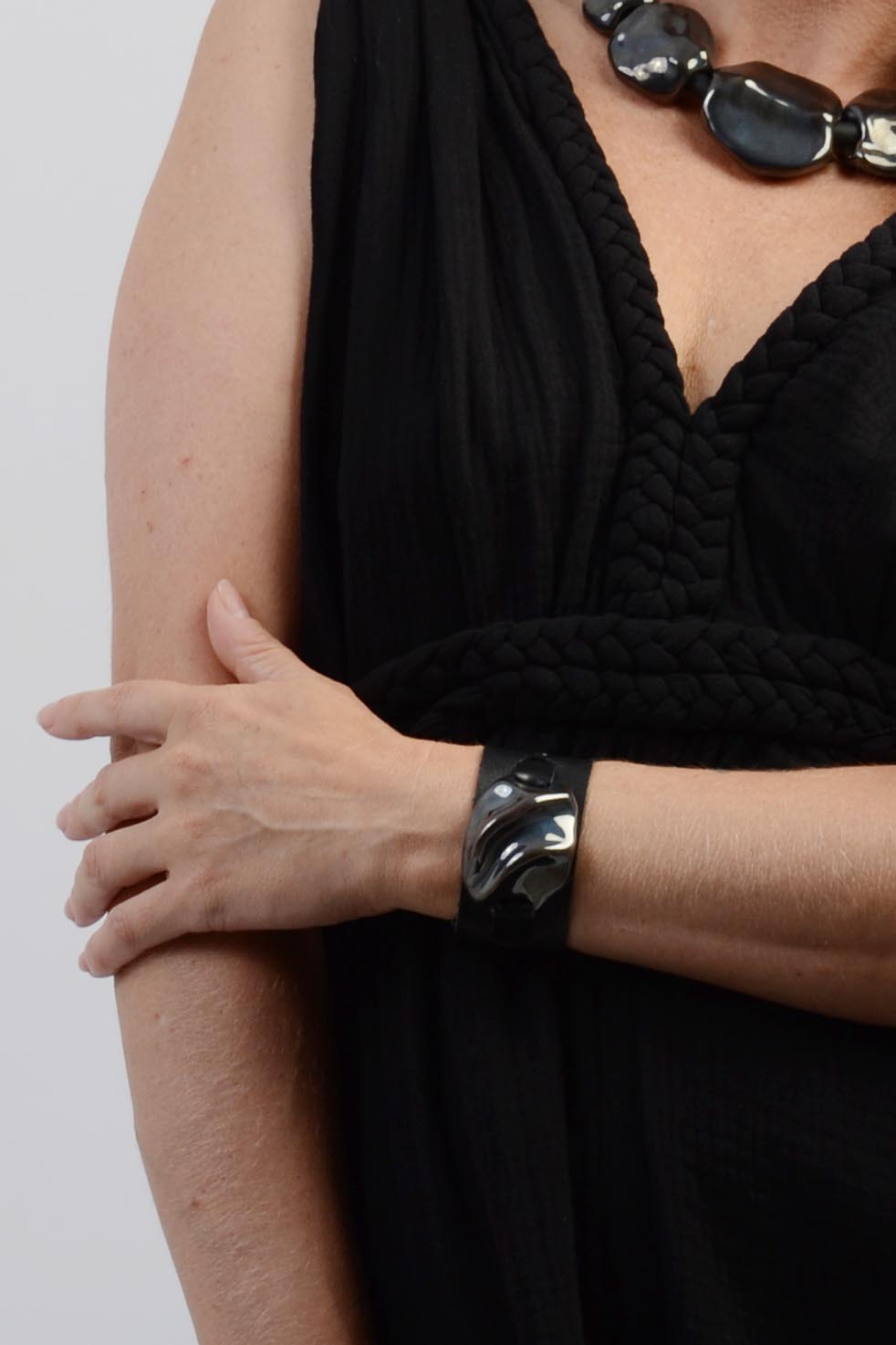 Leather Bohemian Style Bracelet Handcrafted