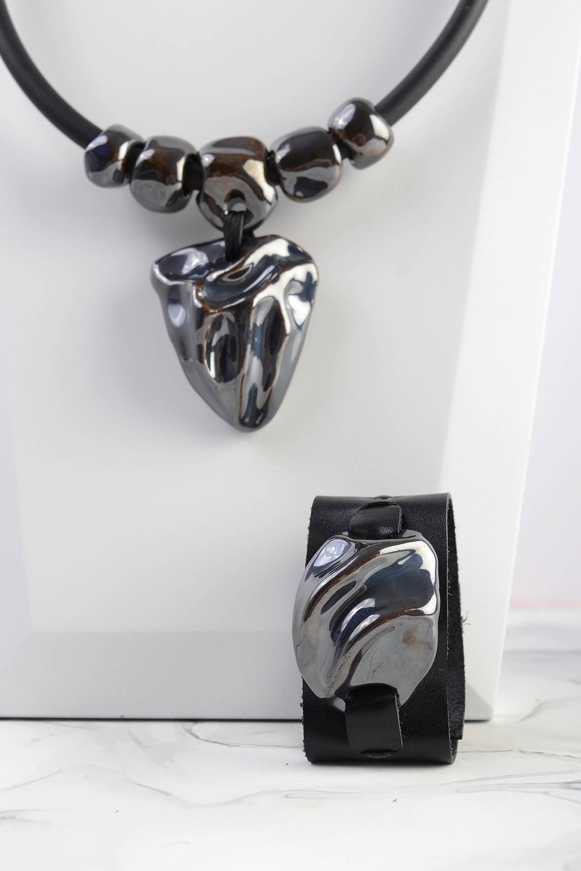 Leather Bohemian Style Bracelet Handcrafted