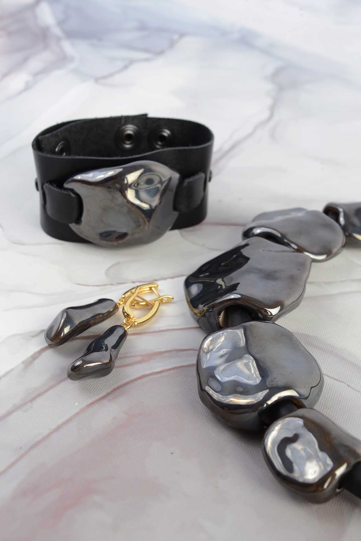 Leather Bohemian Style Bracelet Handcrafted