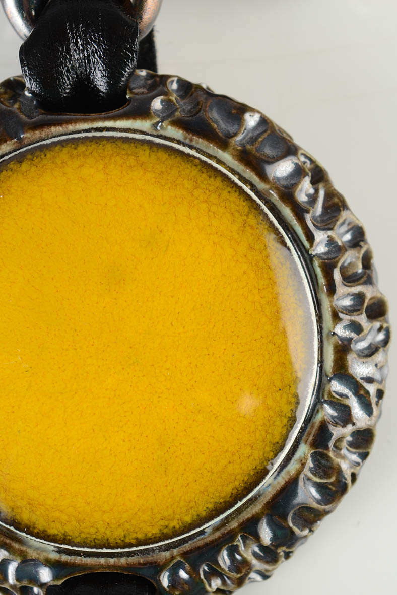 Leather Tassel Yellow Necklace