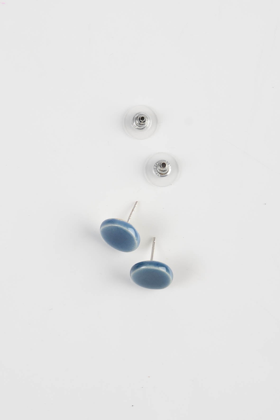 Light Blue Ceramic Stud Earrings
