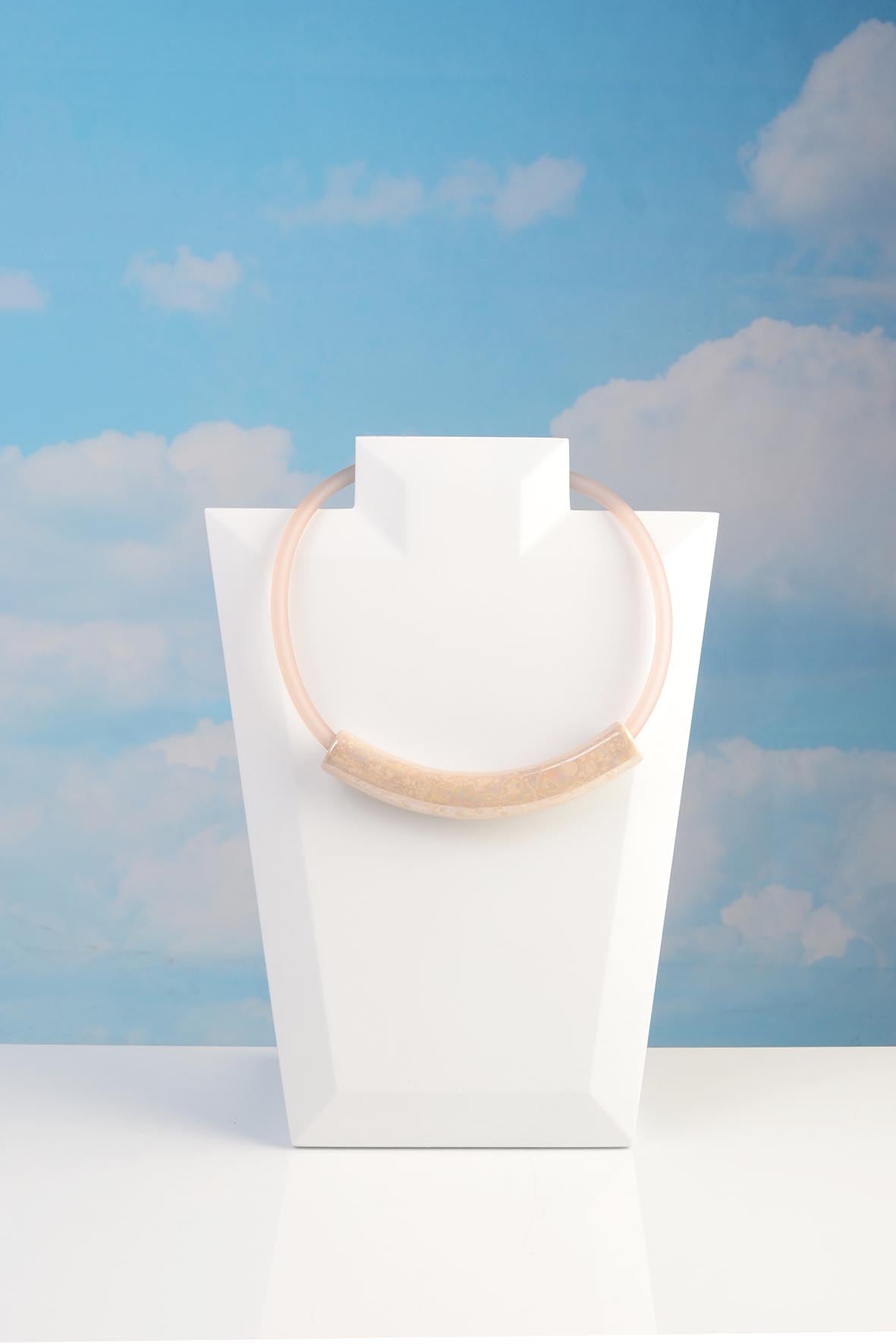 Luxury Cream Ceramic Collar Necklace for Women