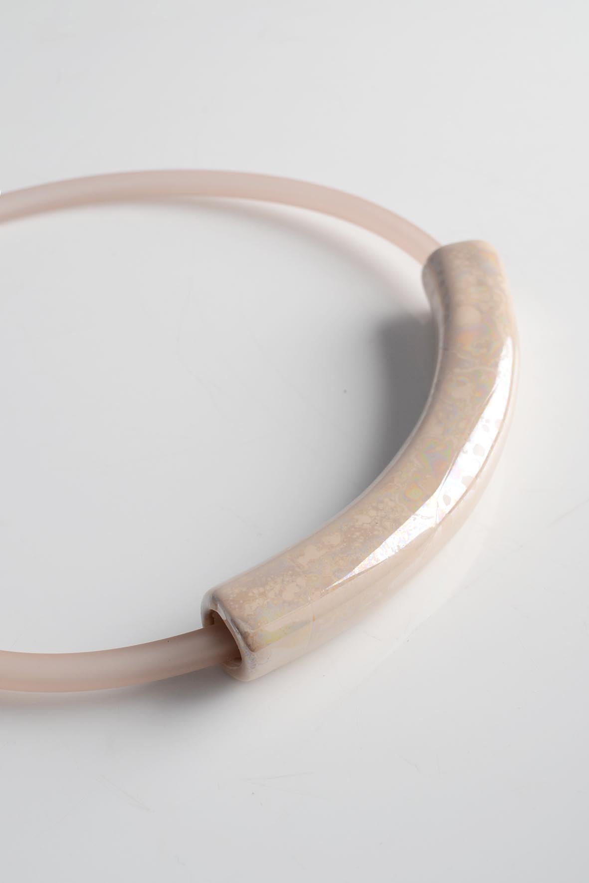 Luxury Cream Ceramic Collar Necklace for Women
