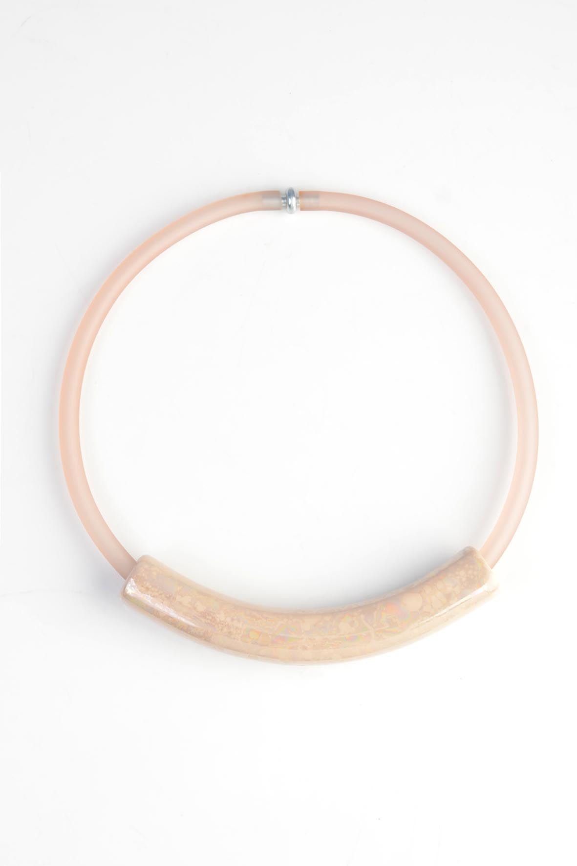 Luxury Cream Ceramic Collar Necklace for Women