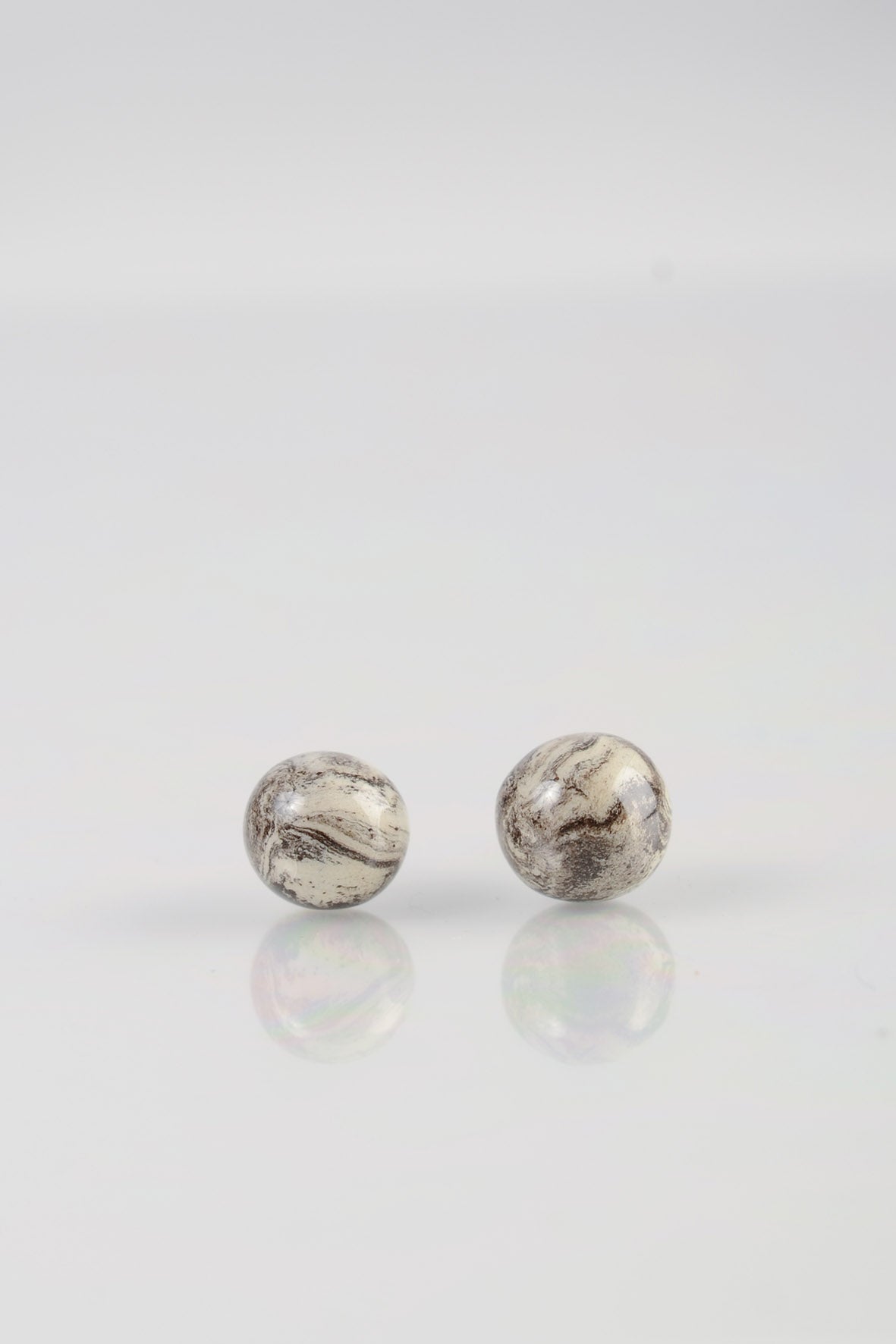 Mini Black and White Earrings