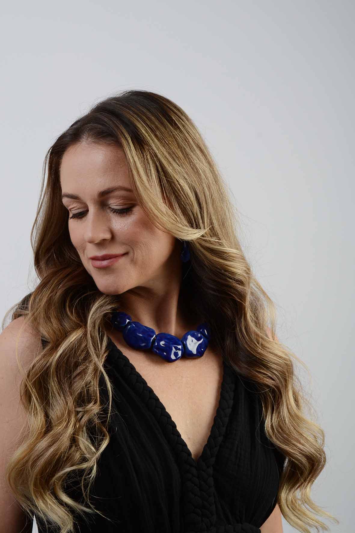 Blue Large Sculptural Necklace