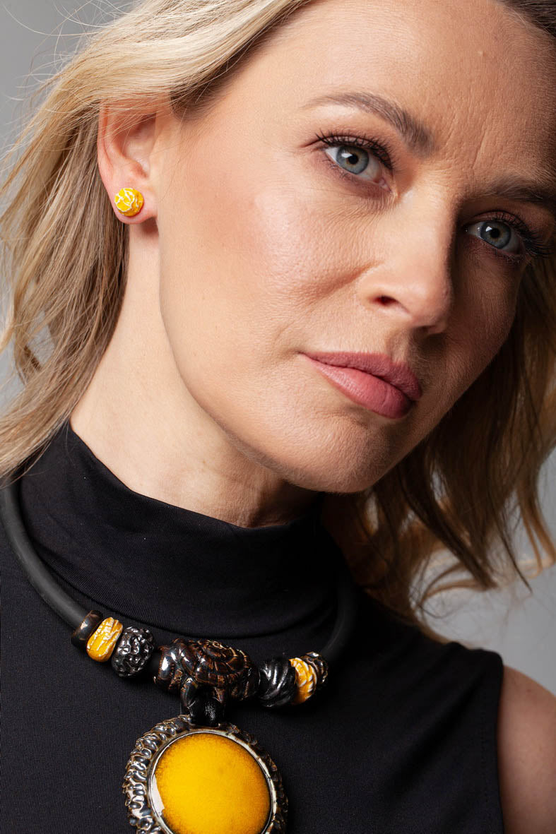 Minimalist Yellow Earrings