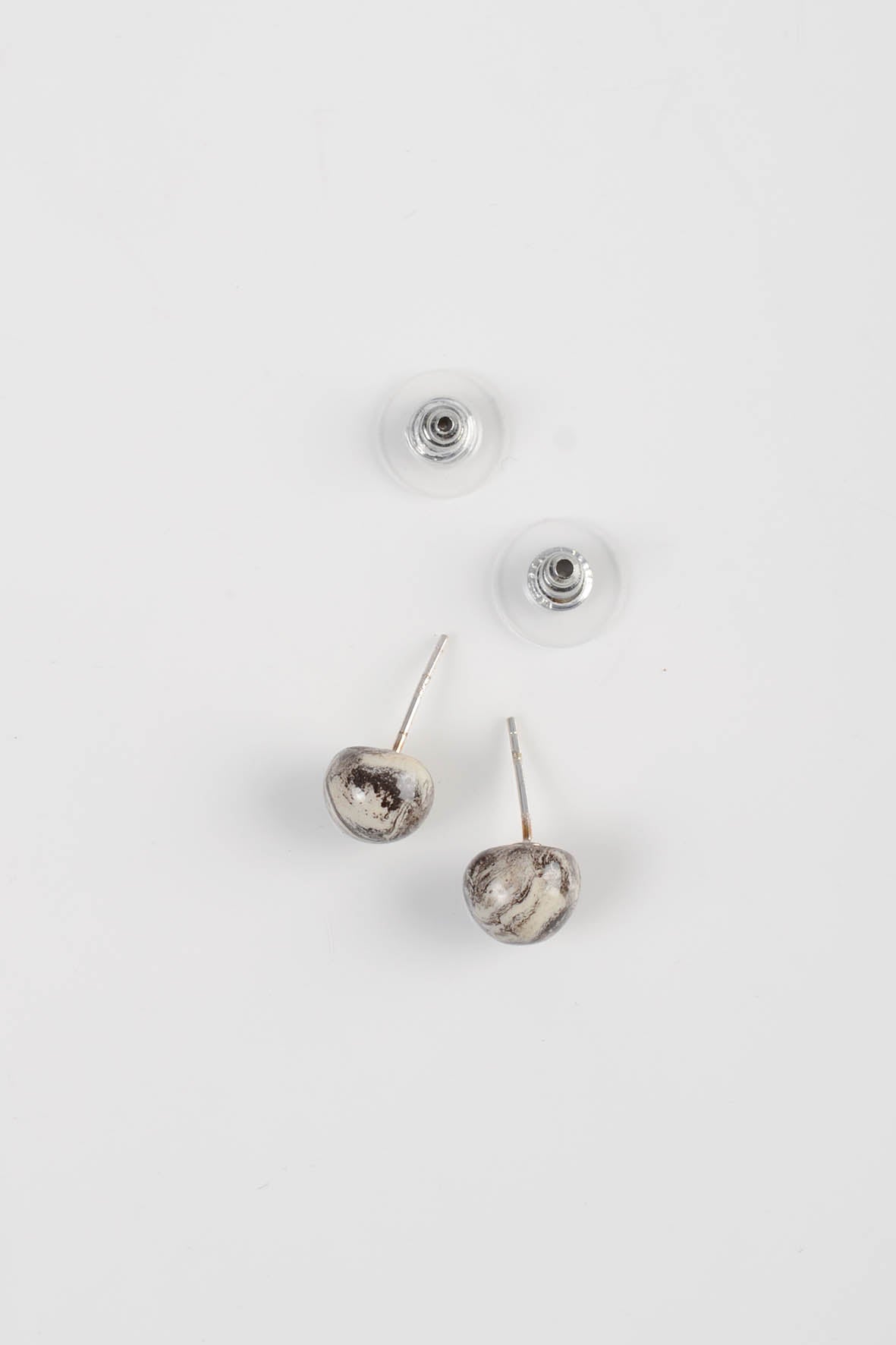 Mini Black and White Earrings