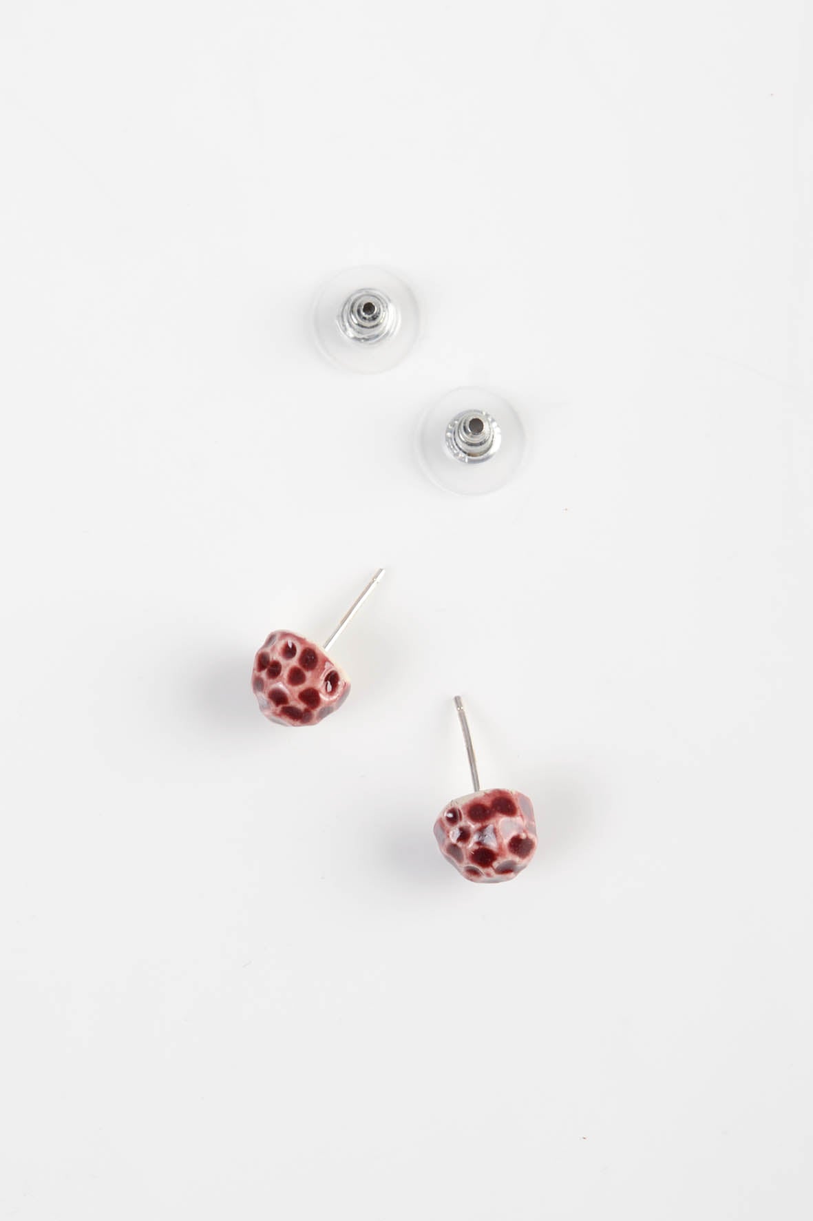 Minimal Maroon Studs