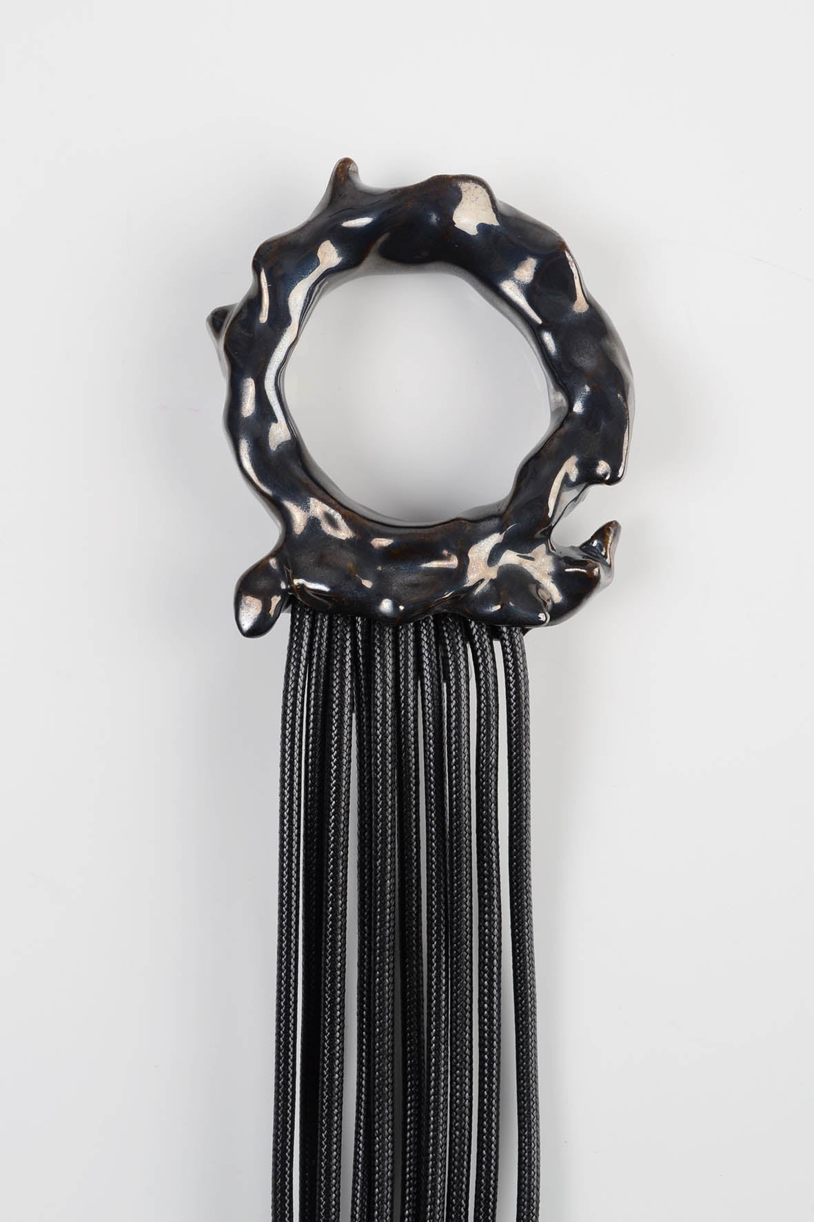 Multifunctional Long Black Necklace ing-ring