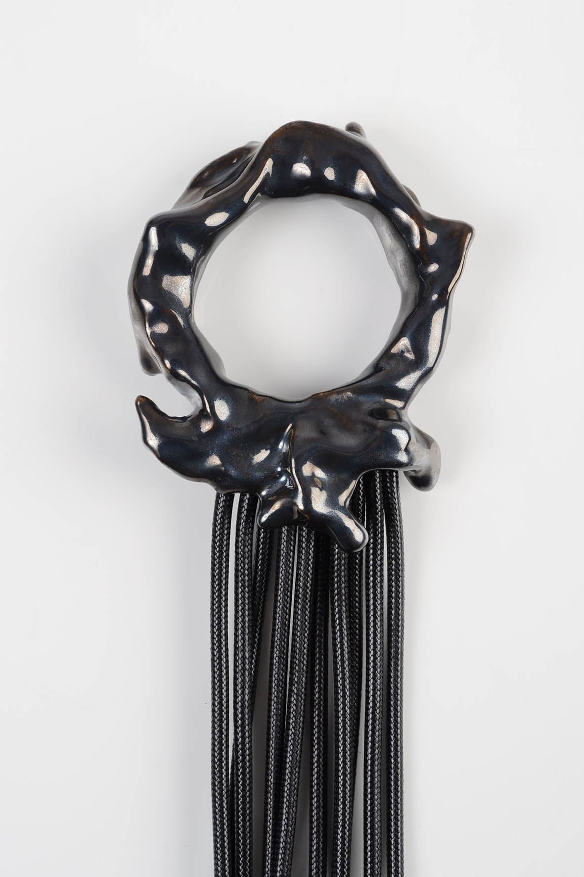 Multifunctional Long Black Necklace ing-ring