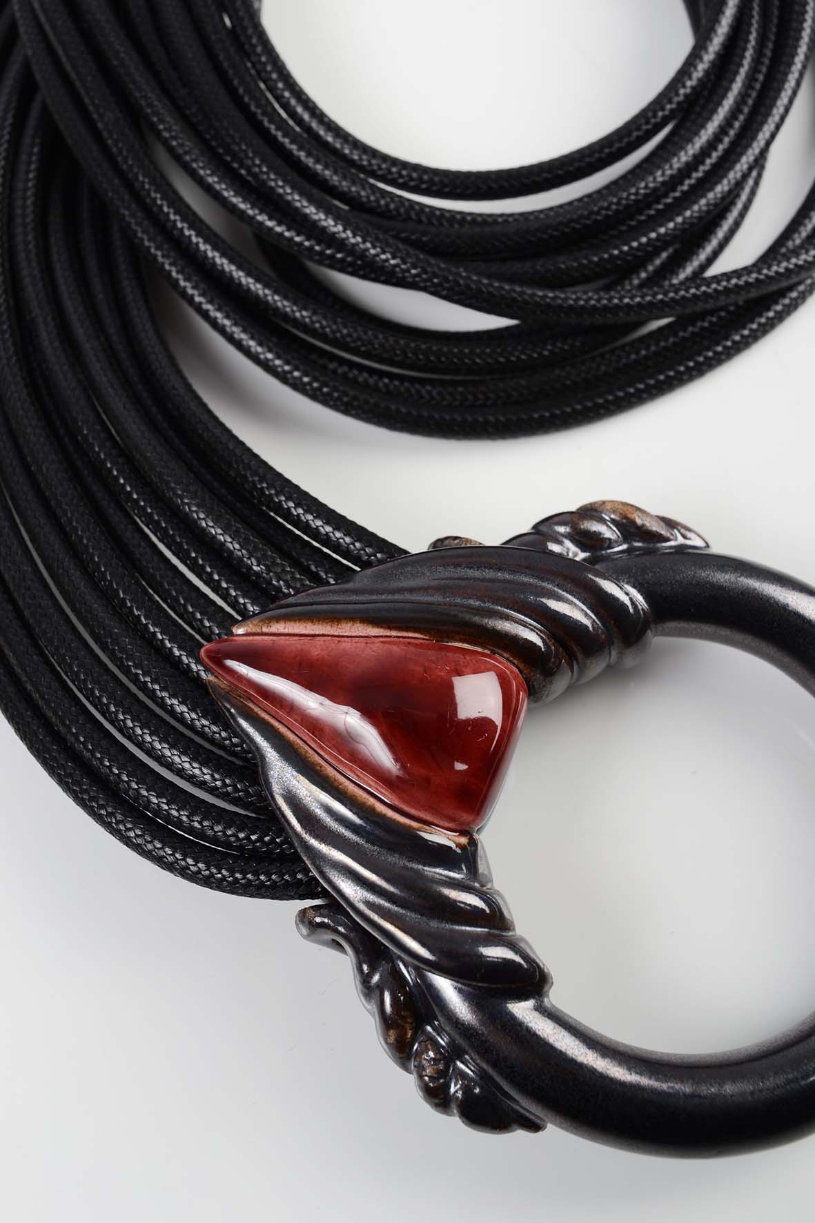 Multifunctional Necklace - ing-ring With Blue & Burgundy