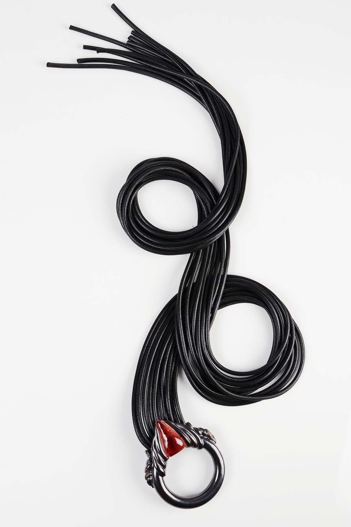 Multifunctional Necklace - ing-ring With Blue & Burgundy