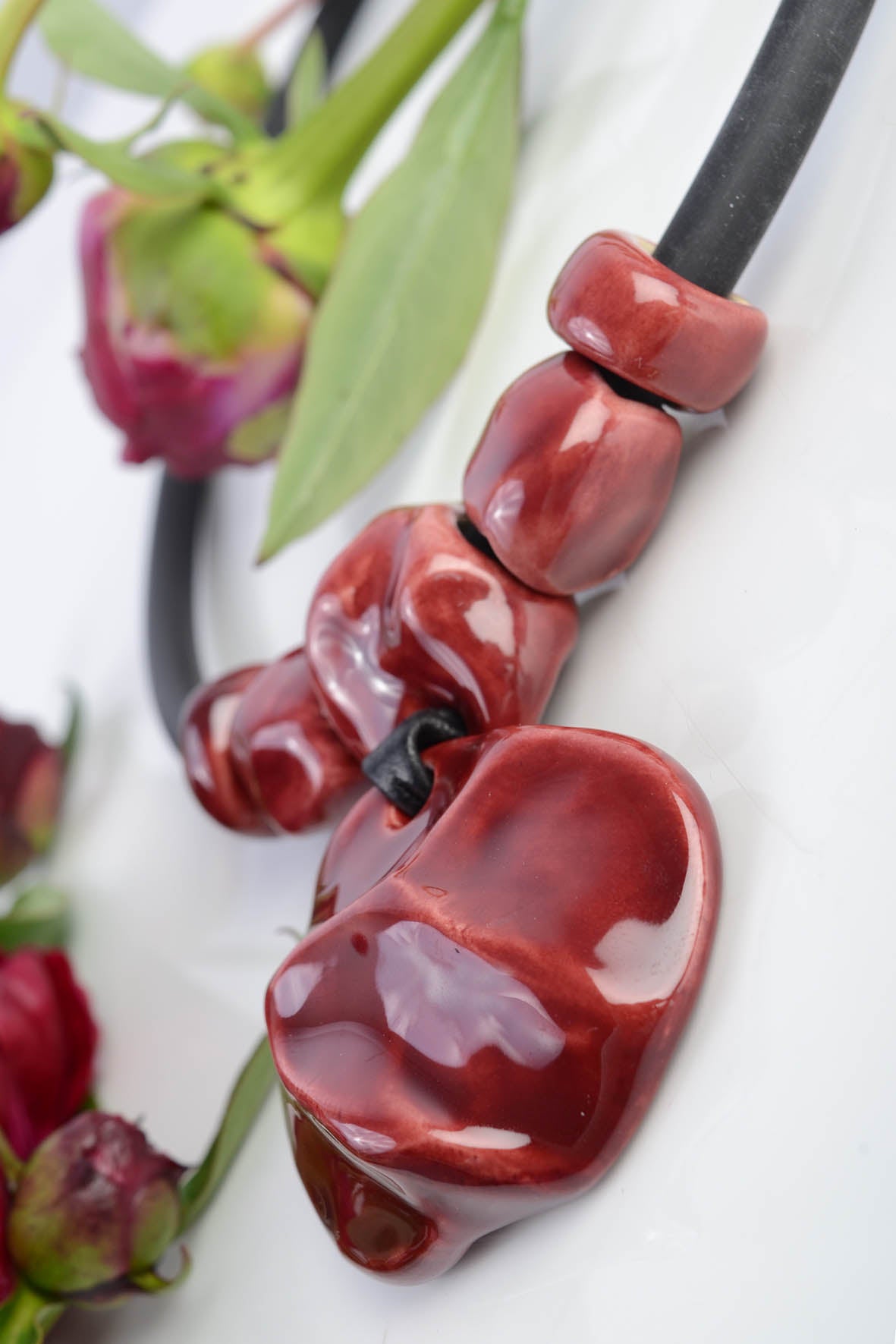 Natural Ceramic Necklace Women