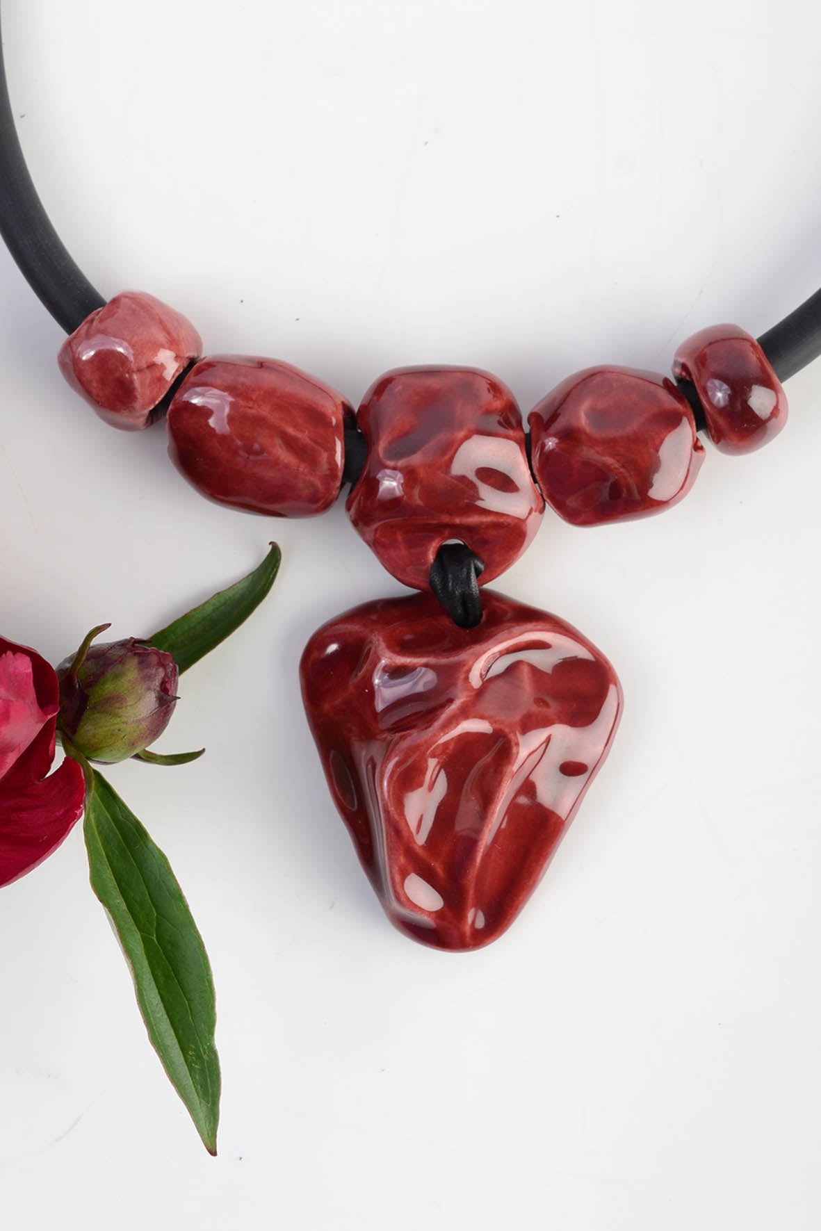 Natural Ceramic Necklace Women
