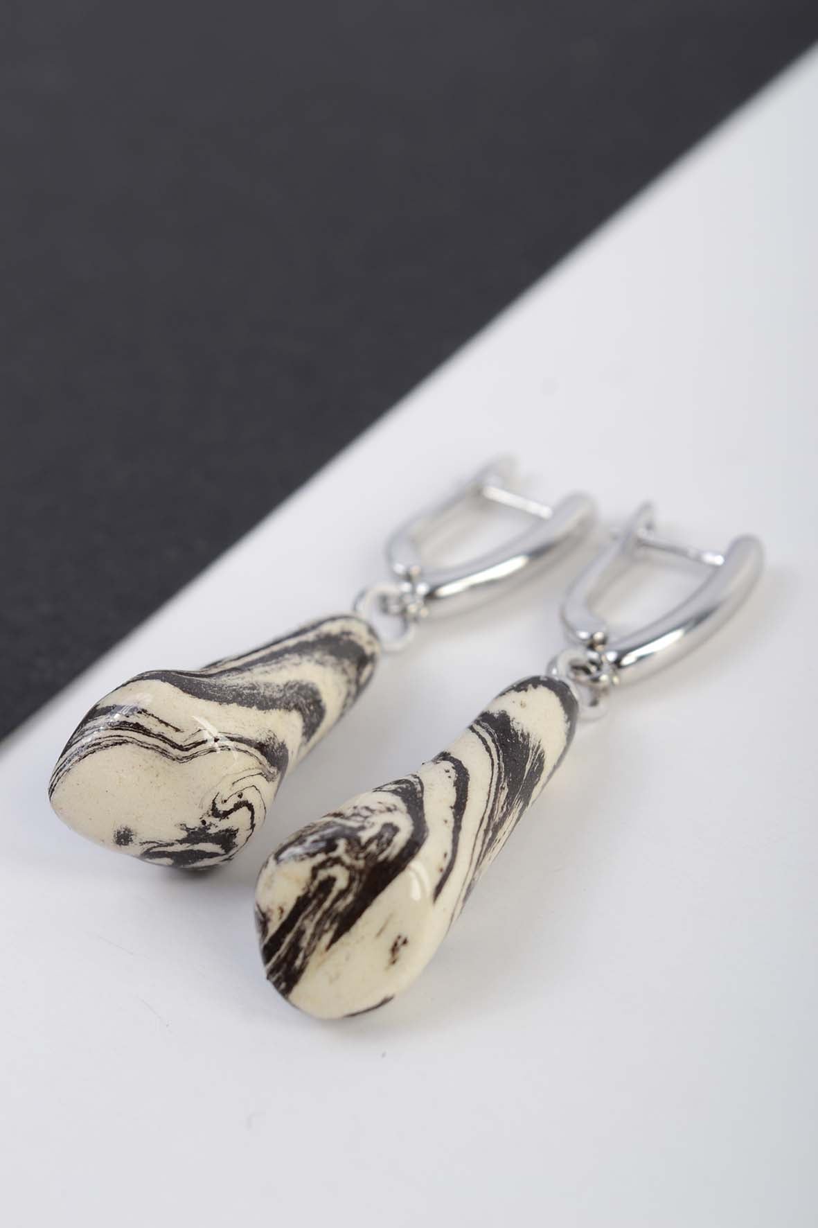 Natural Ceramics Dangle Earrings