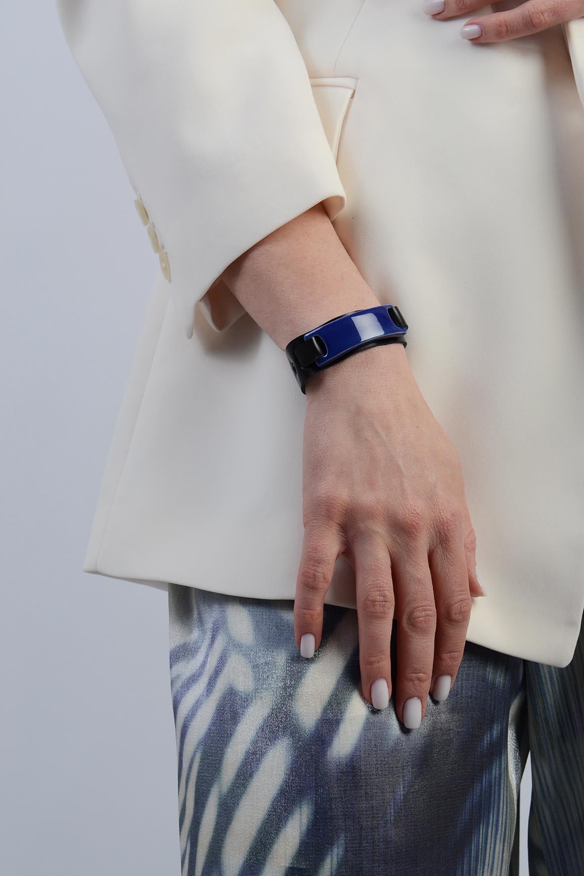 Navy Blue Contemporary Ceramic Bracelet