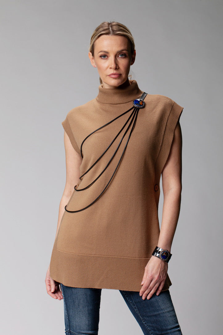 Navy Blue Crossbody Necklace for Women