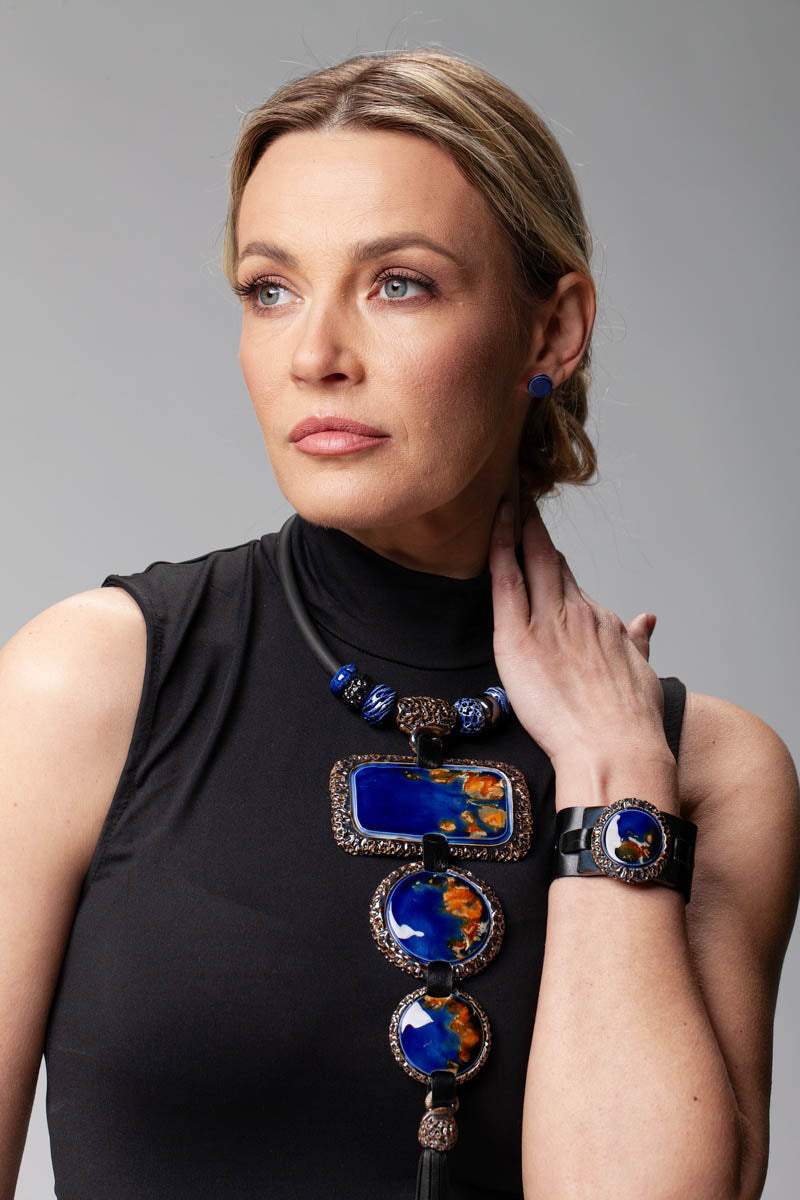 Navy Blue Massive Necklace