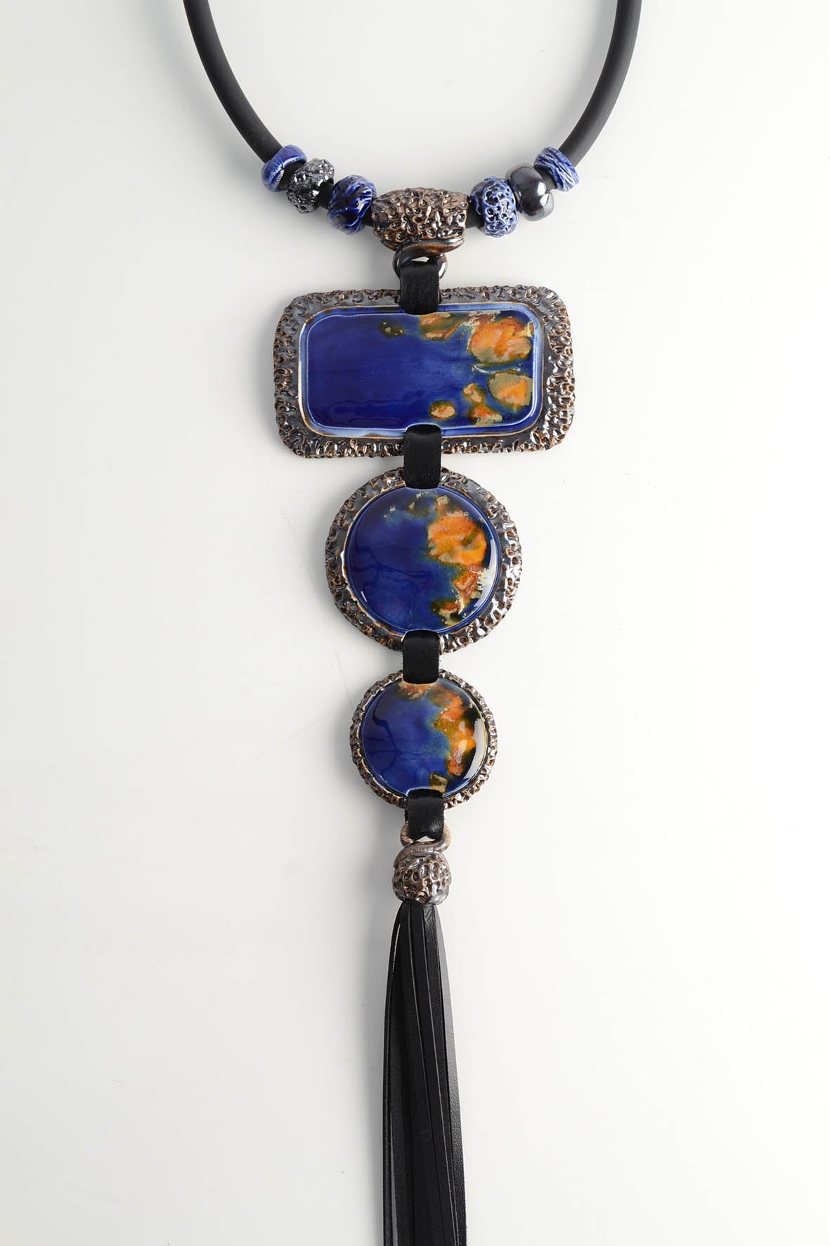 Navy Blue Massive Necklace