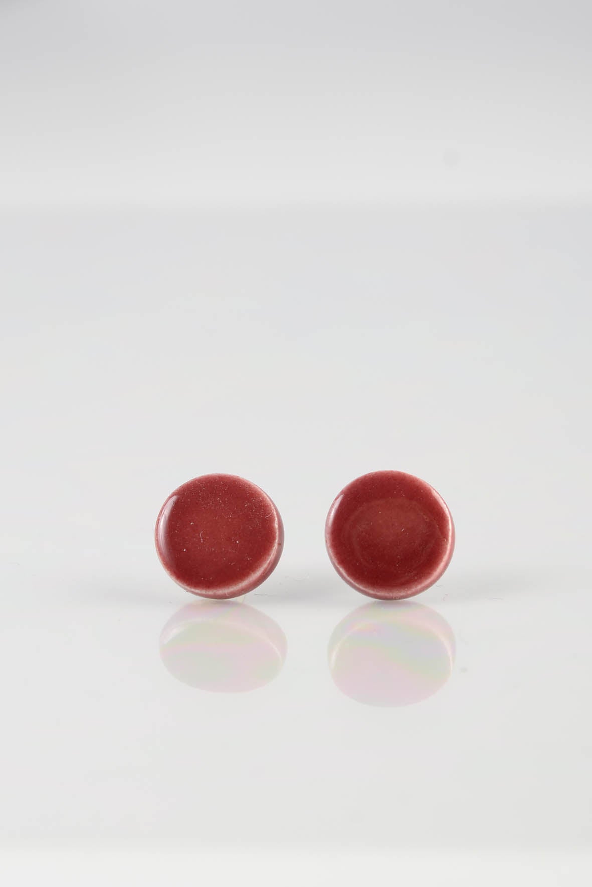 Burgundy Earrings Studs