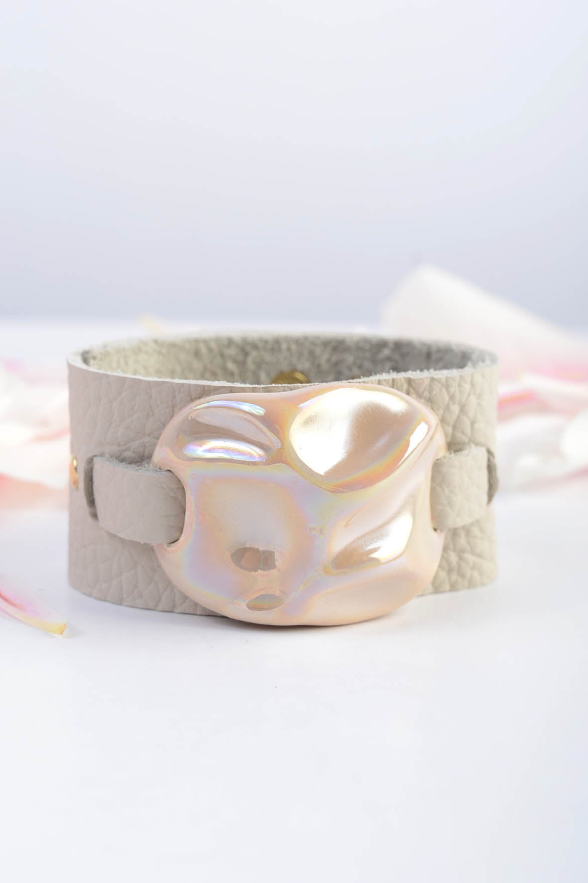 Nude Natural Leather Bracelet For Women