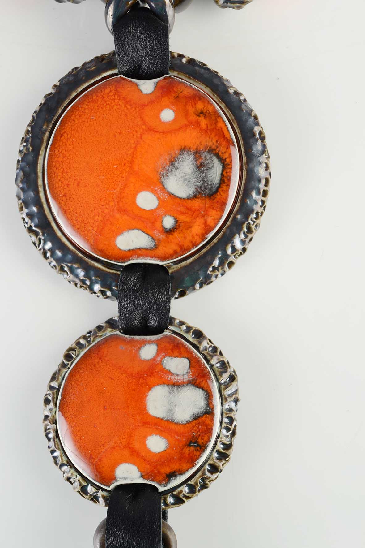 Orange Chunky Statement Necklace