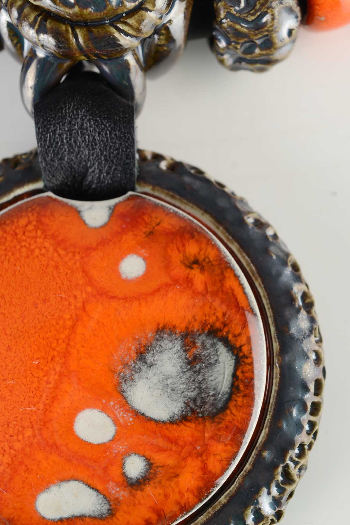 Orange Chunky Statement Necklace