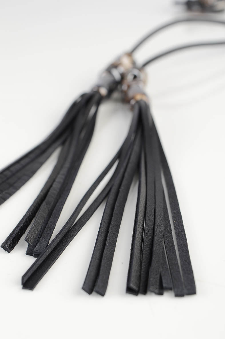 Long Pendant Orange & Grey