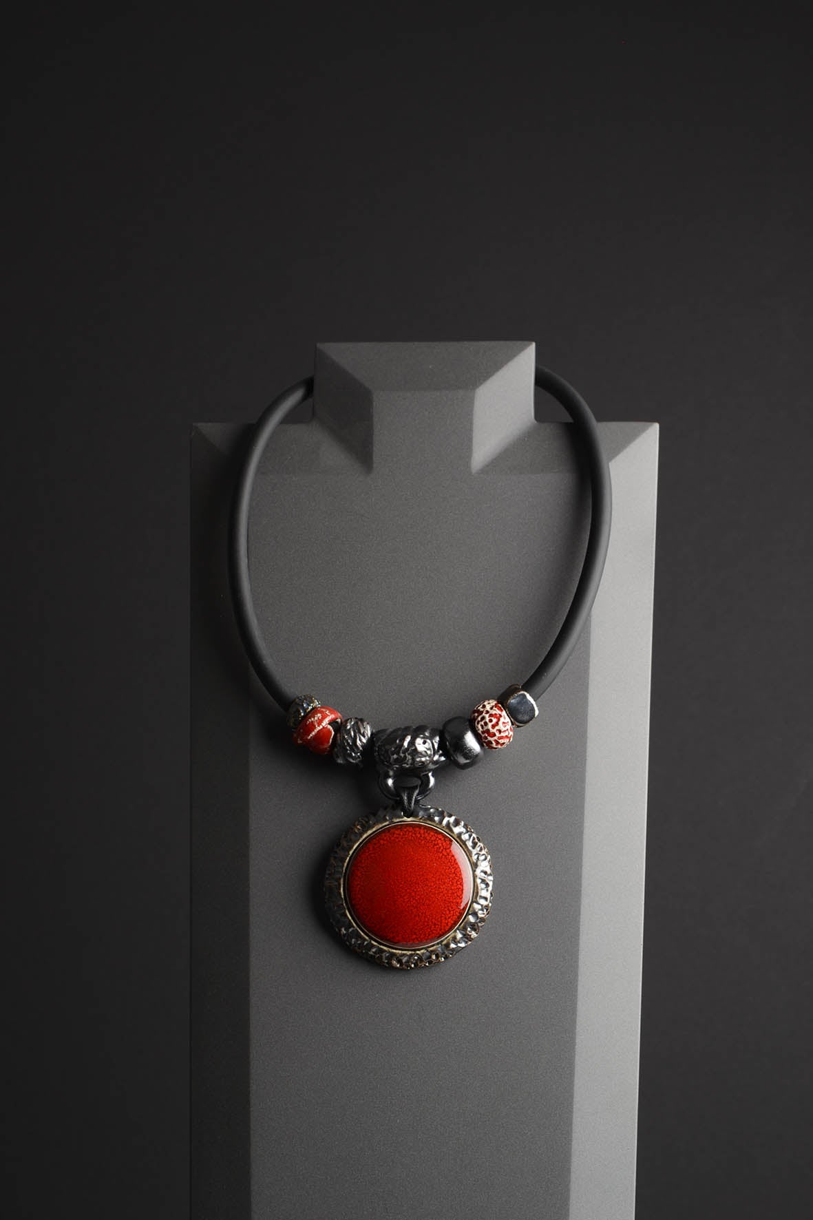 Red Bold Statement Necklace for Women
