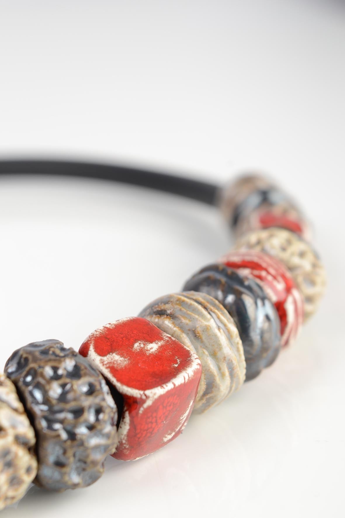 Red Beaded Designer Necklace