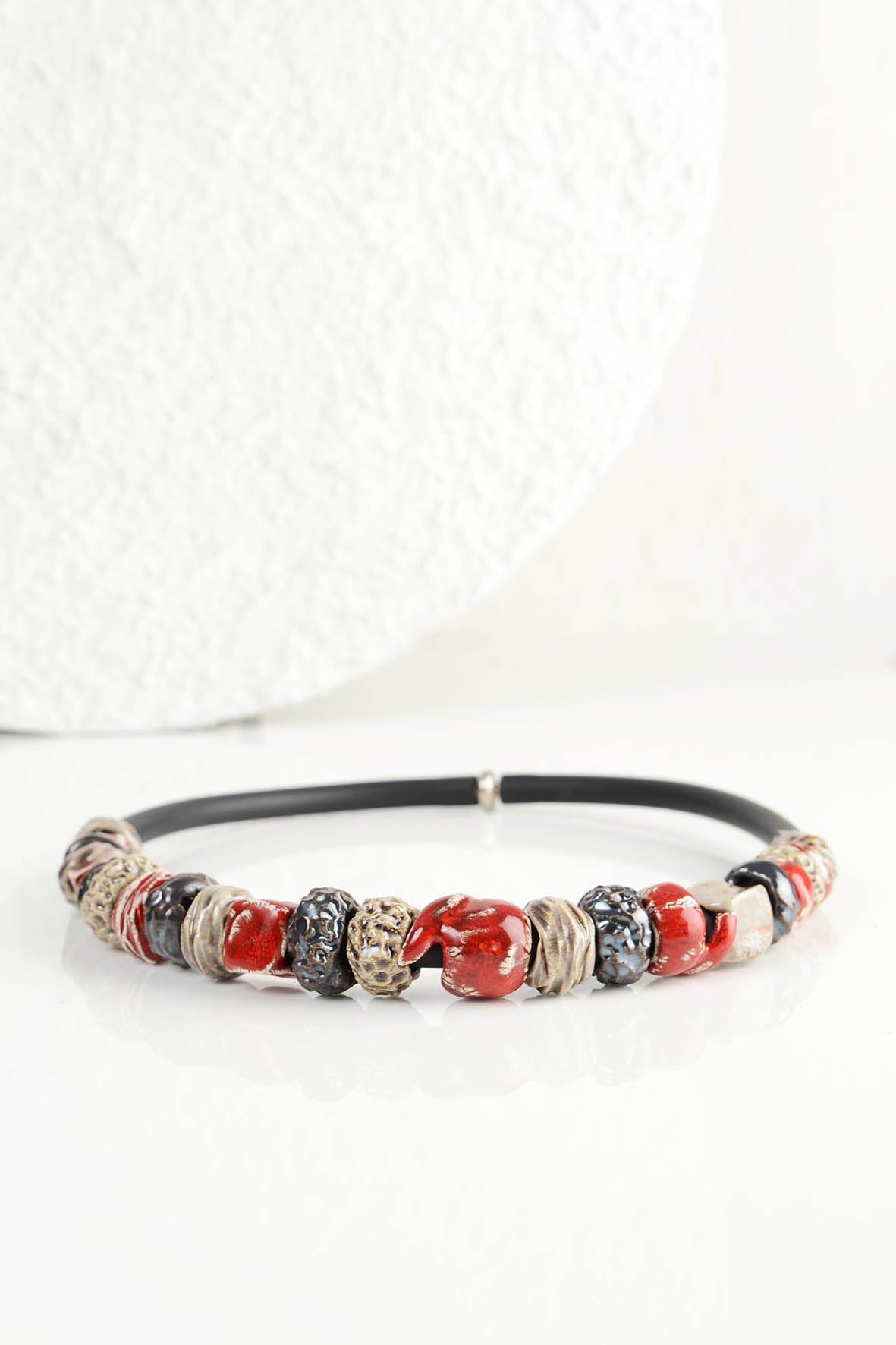 Red Beaded Designer Necklace