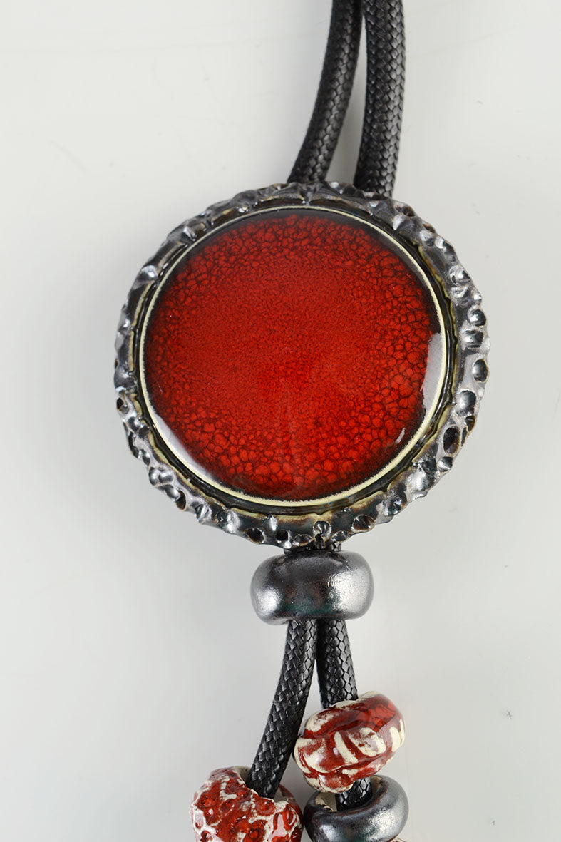 Red Boho Tassel Necklace