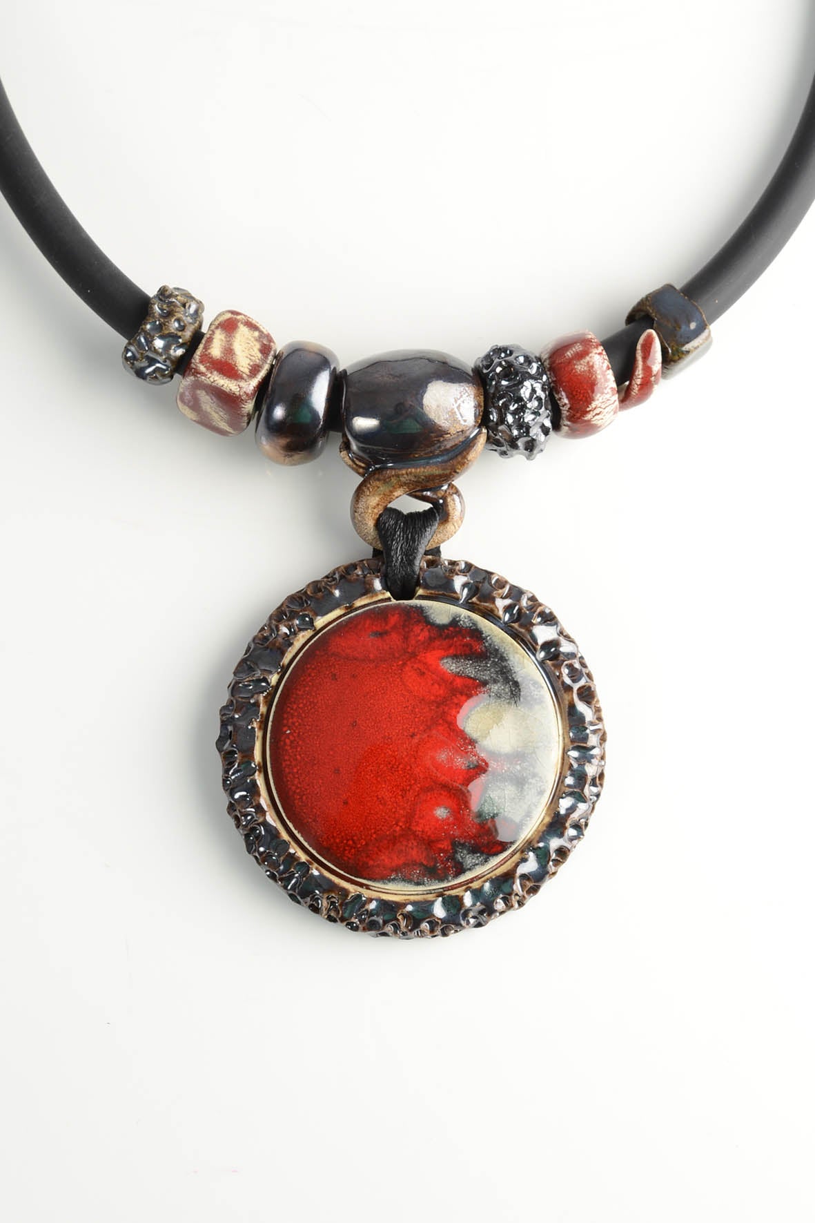 Red Handmade Author’s Necklace for Women