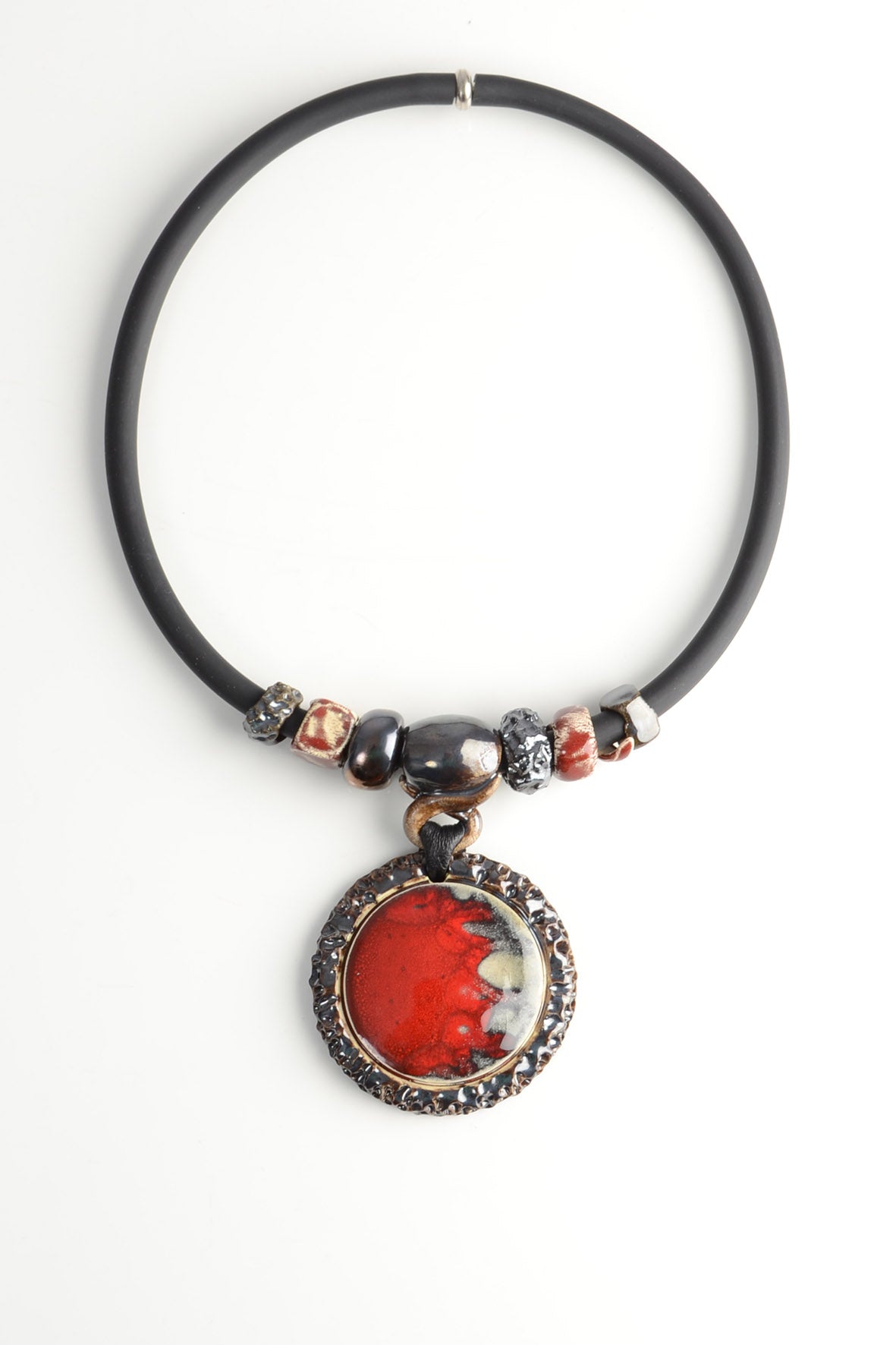 Red Handmade Author’s Necklace for Women