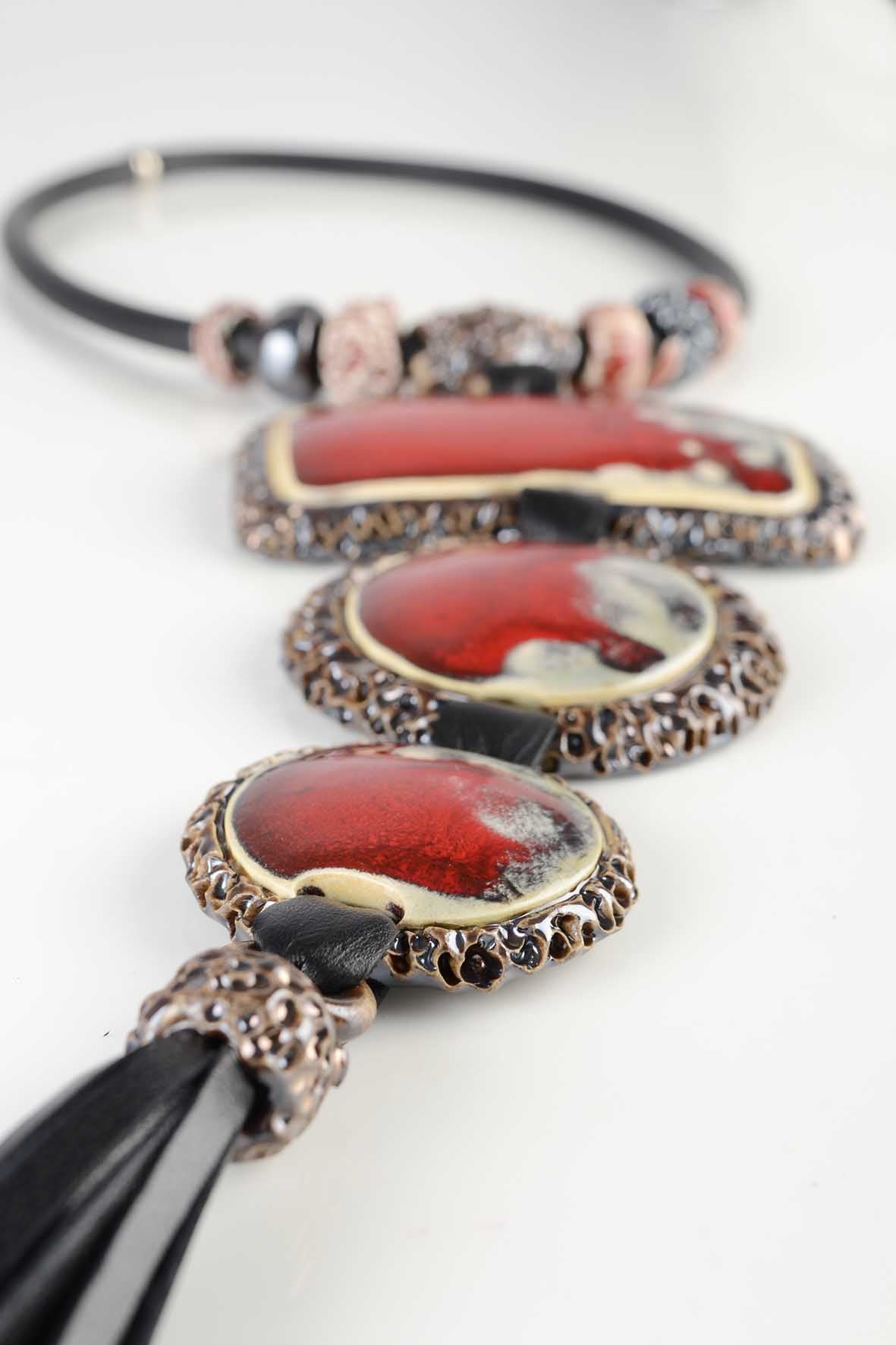 Red Large Statement Necklace