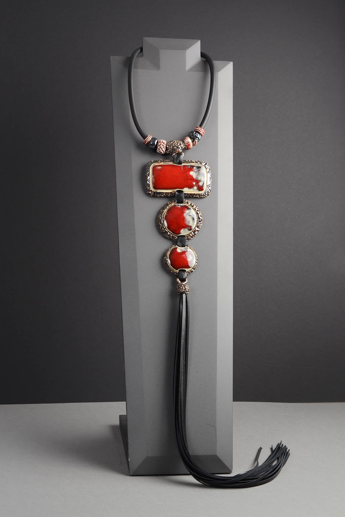 Red Large Statement Necklace